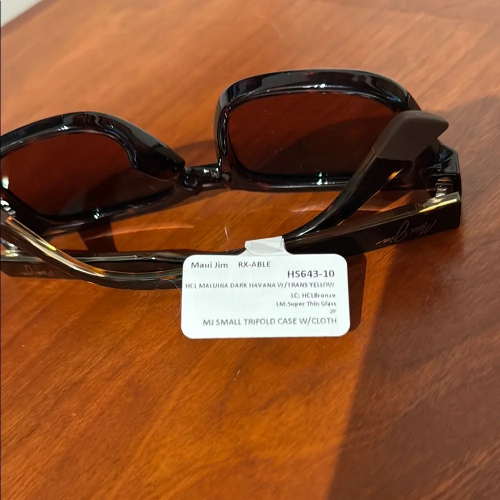Maui Jim Dark Tortoise Frame Sunglasses with Brown Lenses